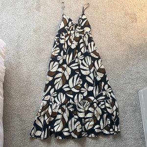 NWT Tabitha Brown Palm Print Midi Dress, Size S